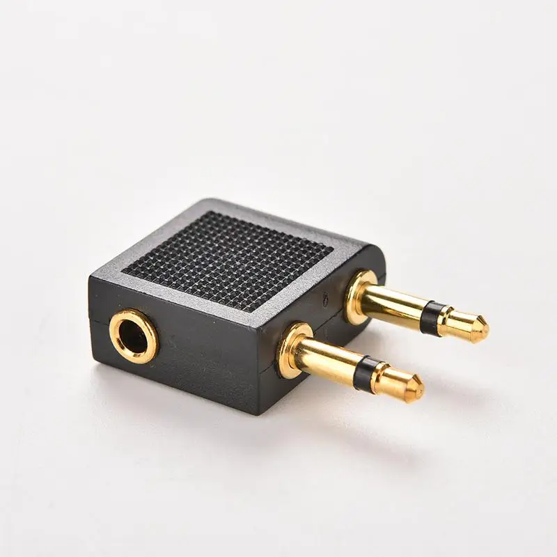 

2pcs 3.5mm Airline Airplane Earphone Headphone Headset Jack Audio Connector Plug Adapter for Airplane Travel Headphone Earphone
