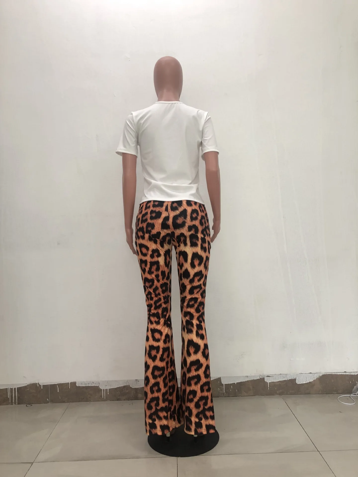 Осень Для женщин леопарда рот футболка леопардовая расцветка свободные штаны костюм комплект из двух предметов, модный спортивный костюм с рисунком «человека, 4 цвета
