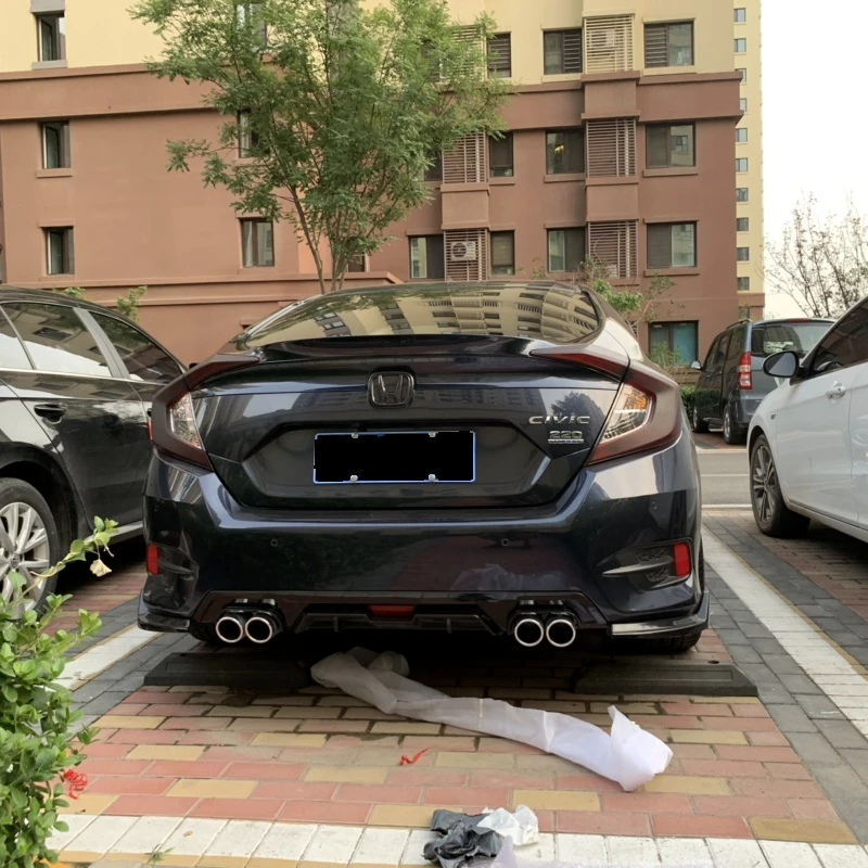 Дизайн для Honda Civic 10th Высокое качество ABS пластик праймер цвет задний спойлер багажника хвост загрузки декоративное крыло стайлинга автомобиля