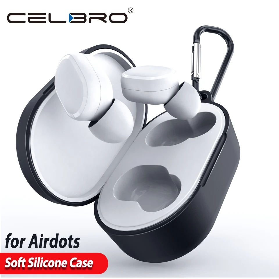 Защитный чехол для Red mi AirDots mi Air Dots, силиконовый чехол с карабином, беспроводной чехол с Bluetooth для Xiao mi Red mi AirDots