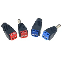 1PCS Männlich Weiblich 12V 2,1x5,5 MM DC Power Jack Stecker Audio freies schweißen buchse Stecker 2,1 männlichen draht 2,1 Weibliche draht(China)