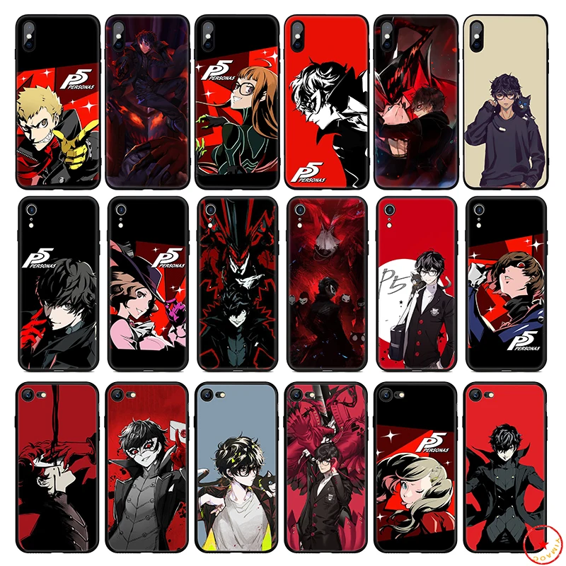 Чехол для телефона p5 P Persona 5 мягкий силиконовый чехол iPhone 11 Pro Xs Max X или 10 8 7 6 6S Plus SE Xr