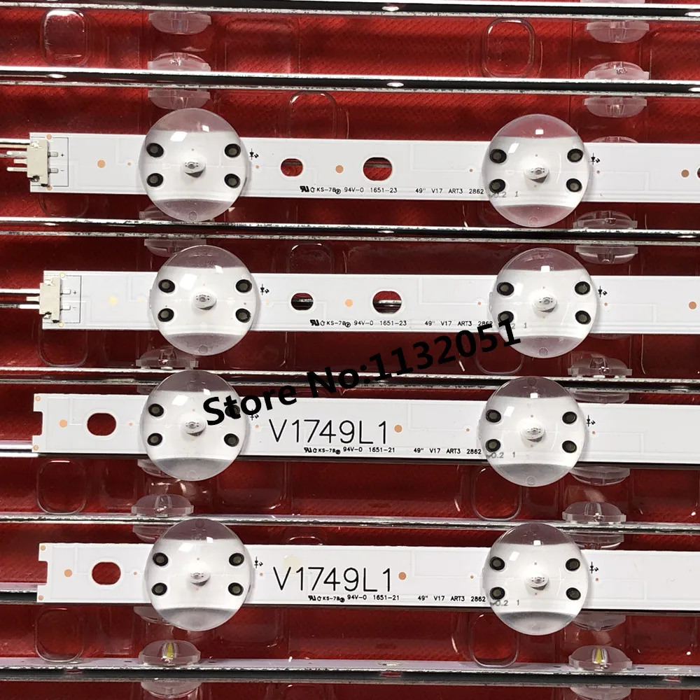 New 5set=20 PCS LED strip For LG 49UV340C 49UJ6565 49UJ670V V17 49 R1 L1 ART3 2862 2863 6916L-2862A 6916L-2863A