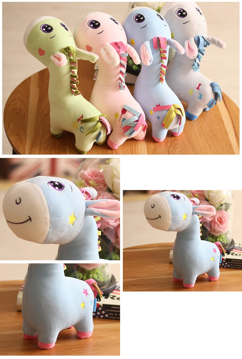 25 см Kawaii Ослик милая плюшевая кукла мягкая лошадь мягкие игрушки домашнее украшение в виде животного игрушки дети девочка ребенок Рождественский подарок на день рождения