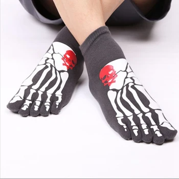 

1 Pairs Newest Men's Cotton Socks Split Toe Finger Socks Personality Jogging Colorful Sports Finger Breathable Socks