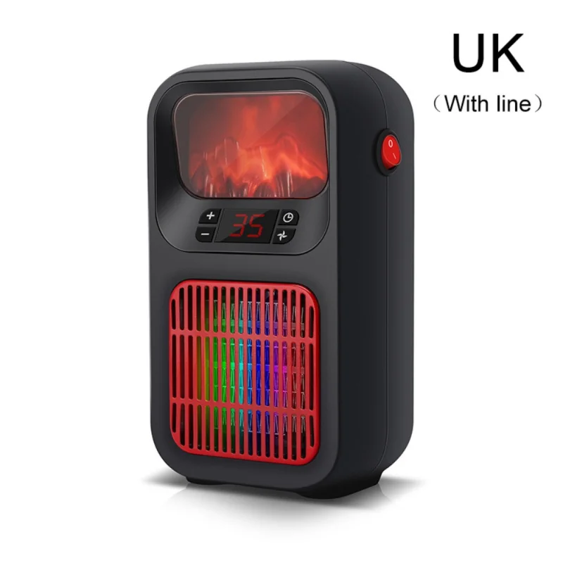 C Портативный Настольный нагреватель PTC быстрый нагрев с дистанционным управлением Электрический нагреватель регулируемый термостат Защита от перегрева - Цвет: C