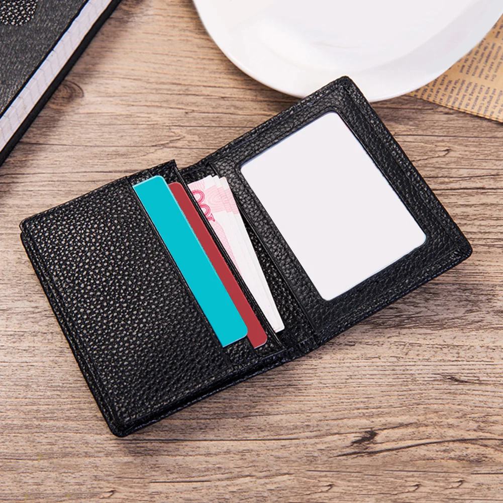 Billeteras para mujer Мода Мужчины искусственная кожа личи шаблон однотонный деловой карты сумка кошелек