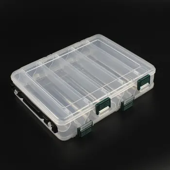 

Fishing Tackle Box Bait Lure Hooks Box Bait Storage Case 10/14 Compartment Fishing Tool Box Fishing Tackle Accessories