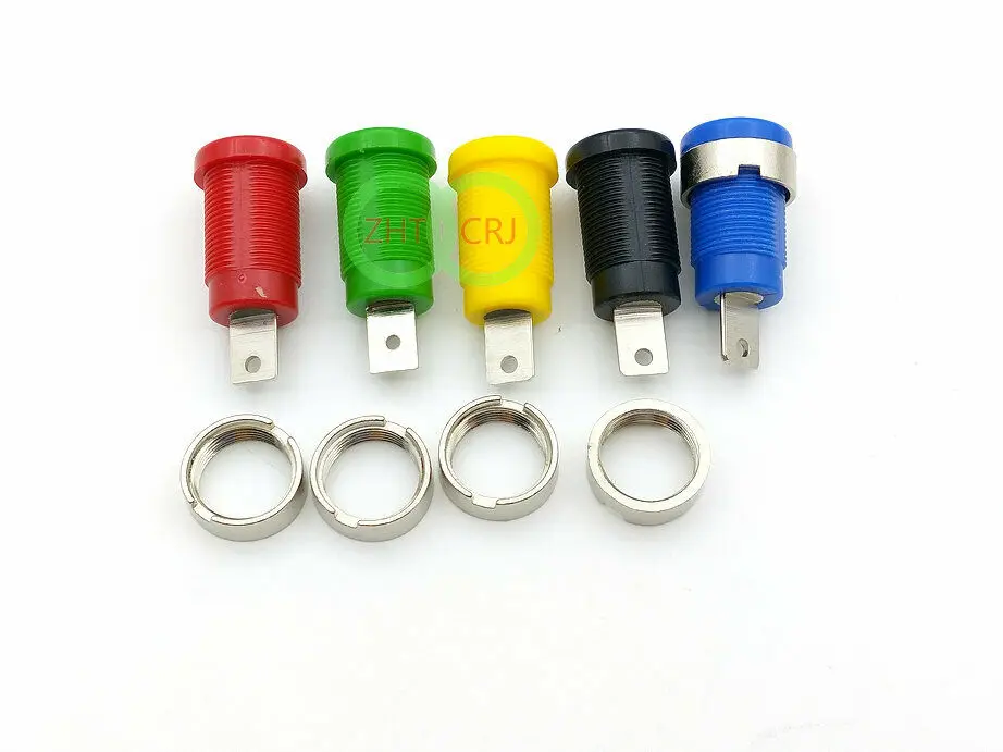 HQ 1-1000PCS 8 colors Binding Post 4mm Banana socket 4mm Safety Protection Plug 