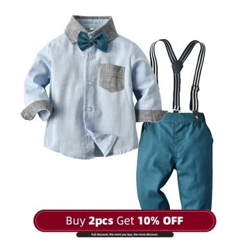 

Menoea Kids Children Autumn Spring Clothes Set 2020 Style Gentleman Clothing T-Shirt Belt Pant 2Pcs Child Baby Clothing Suits