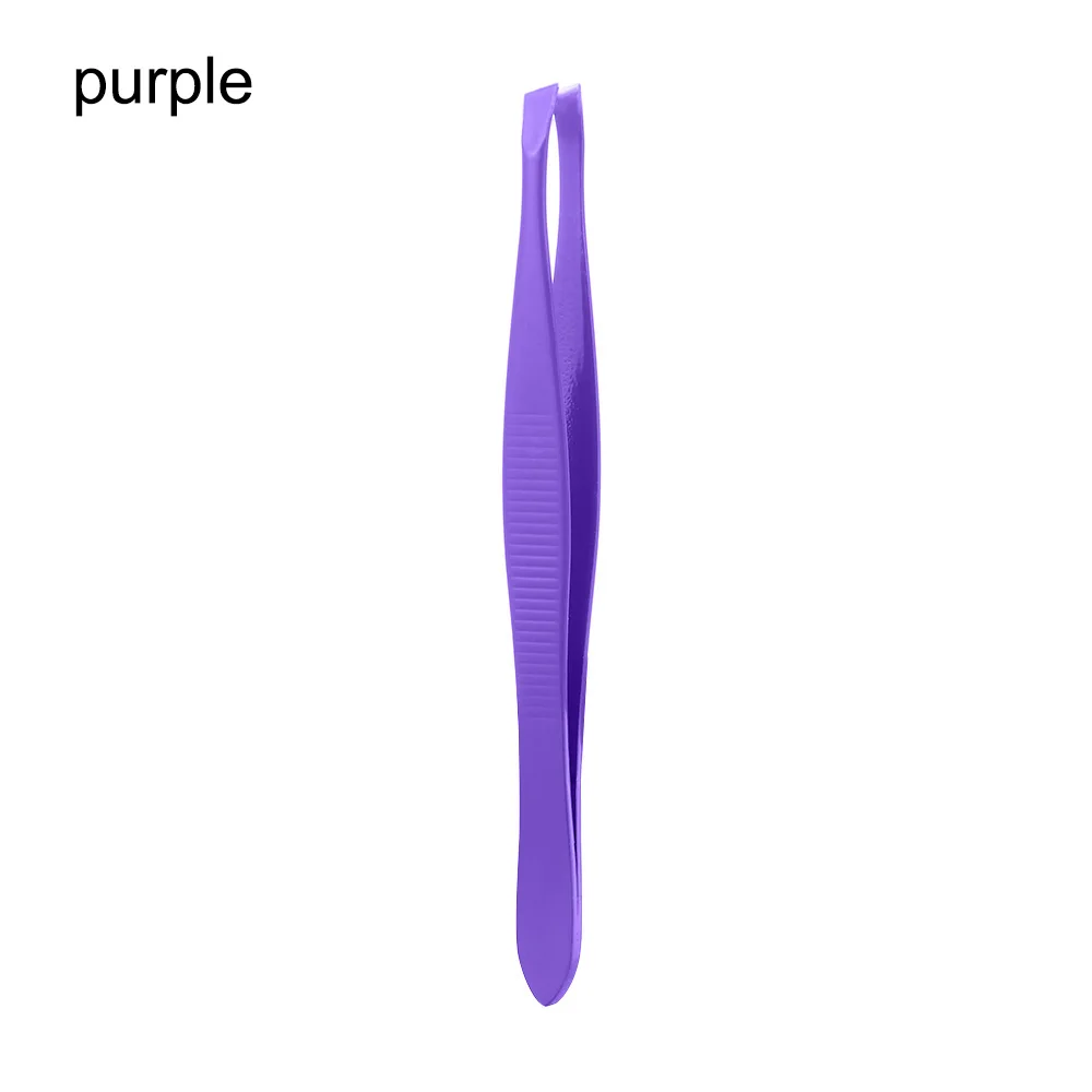 Purple B 1 шт. Профессиональный многоцветной инструмент для удаления черных точек и прыщей пинцет для бровей удаление волос красивый макияж для глаз аксессуары - Цвет: Purple B
