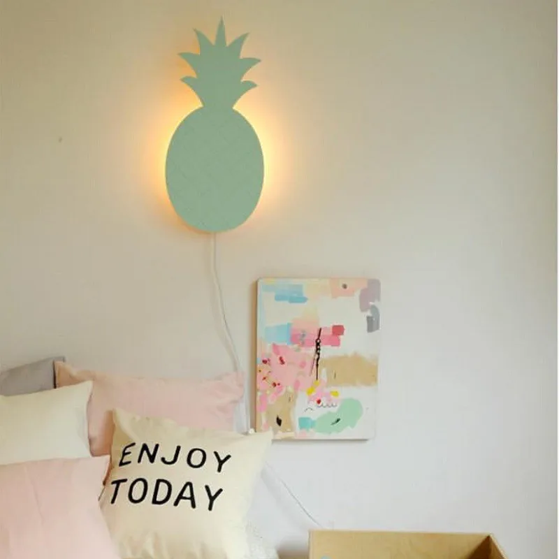 Green pineapple 3D ночник с рисунком ананаса/Фламинго/Моделирование кактусов, настольный ночник, светодиодный светильник, украшение для дома и офиса, подарки - Испускаемый цвет: Green pineapple