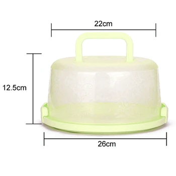 

New Plastic Round Cake Box Pastry Storage Boxes Dessert Container Cover Case For Birthday Wedding Party Kitchen Blue
