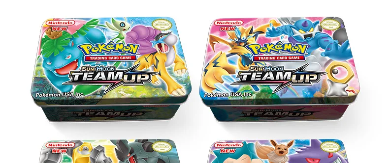 TAKARA TOMY 42 шт./компл. Pokemon железный ящик солнце и луна игрушки хобби Коллекционные вещи игра Коллекция аниме-открытки Рождественский подарок