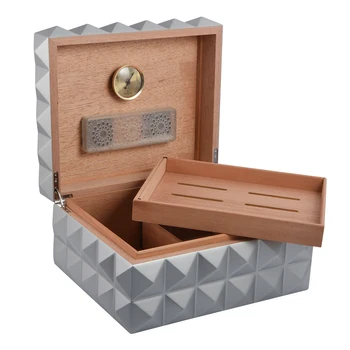 

Double Layers Cigar Box with Humidifier and Hygrometer Large Capacity Cigar Cabinet Luxury Cigarette Storage Box Accessories