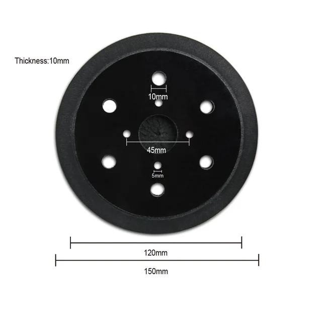 TASP-lijadora de bucle y gancho de 6 pulgadas, repuesto de almohadilla de respaldo, Accesorios de herramientas eléctricas de disco de lijado Orbital para LIJADORA Orbital, 150mm 2