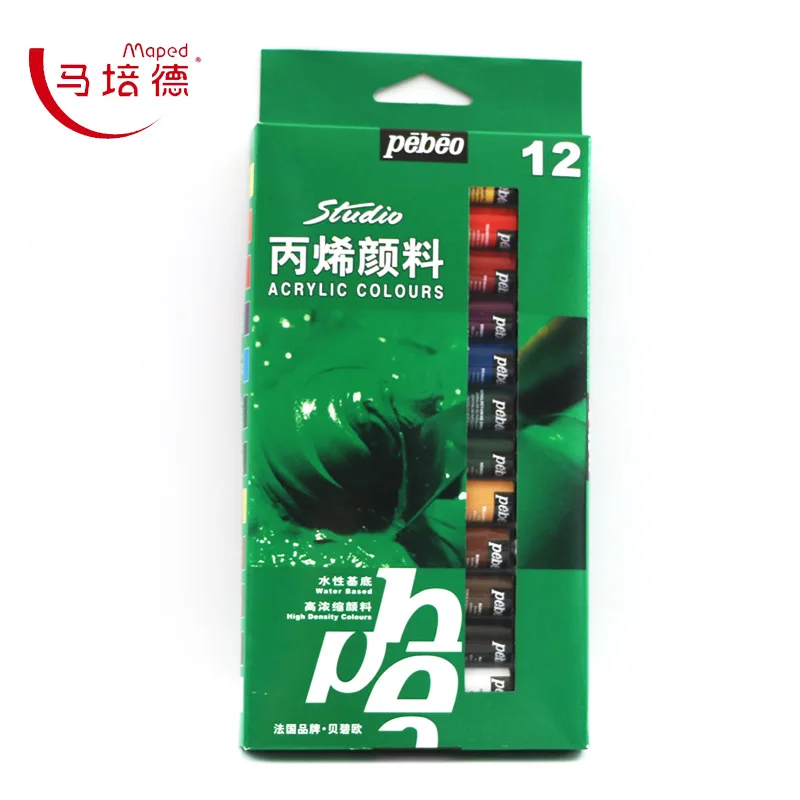

MAPED pebeo Pebeo 12 Color Hand-Painted Paint Propylene Paint Set Fine Art Hand-Painted Wall Painting