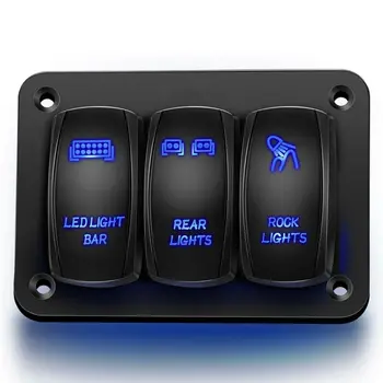 

Parts Rocker switch W/Screws Toggle Panel Blue Car Marine Boat Waterproof