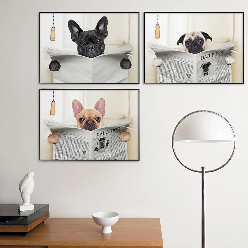 Dog-Reading-Newspaper-Toilet-Wall-Art-Canvas-Poster-Prints-Funny-Dog-Painting-Wall-Picture-Home-Bathroom (1)