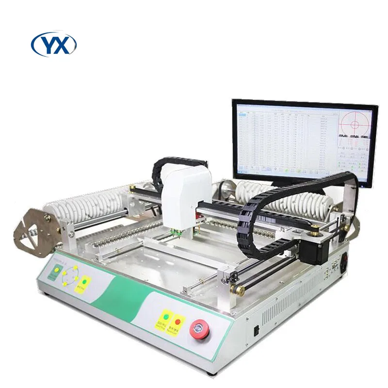 

Automatic Identify Mark Updated TVM802B-S Built-in PC PCB/SMT/LED Desktop Pick and Place Machine Production Line For Led Lamps