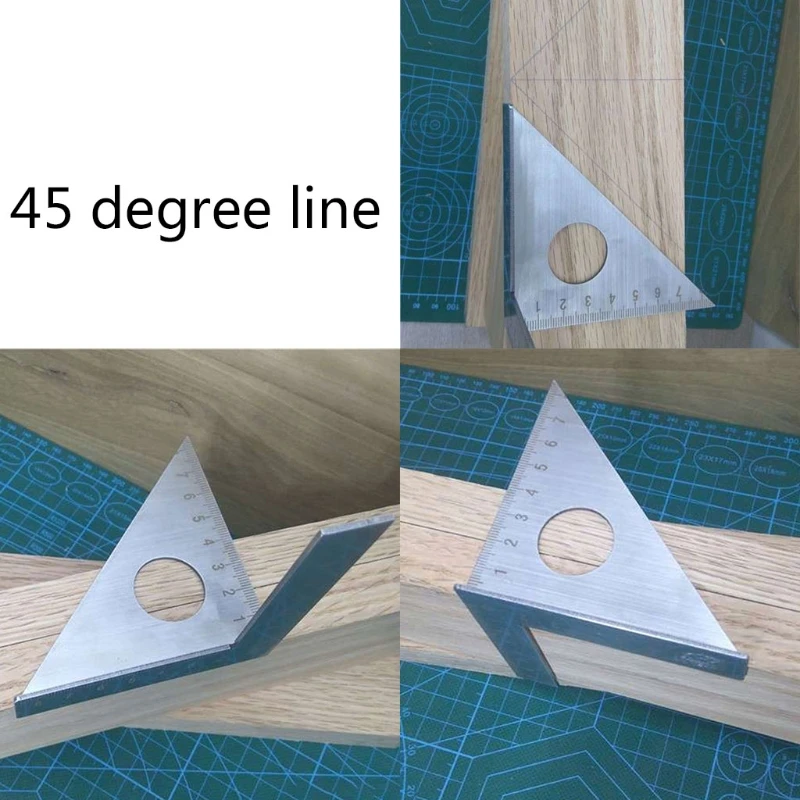 Woodworking Ruler Square Layout Miter Triangle Rafter 45 90 degree Metric Gauge Hotselling