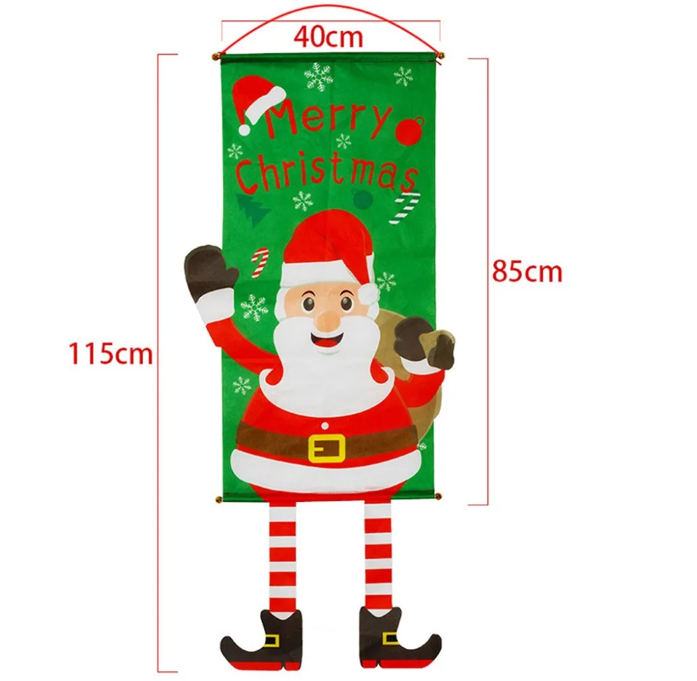  Christmas Banners Curtain Decoration Door Hanging Painting Hanging Flag (2)