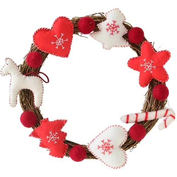 

Christmas Wreath Front Door Decorations Garland Xmas Winter Holiday Theme Supplies Hanging Ornaments Wreath Window Christmas Dec