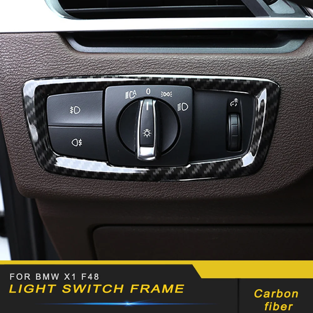 

Auto Car-styling Light Switch Frame Trim Sticker Cover Interior Accessories for BMW F48 X1 2016 2017 2018