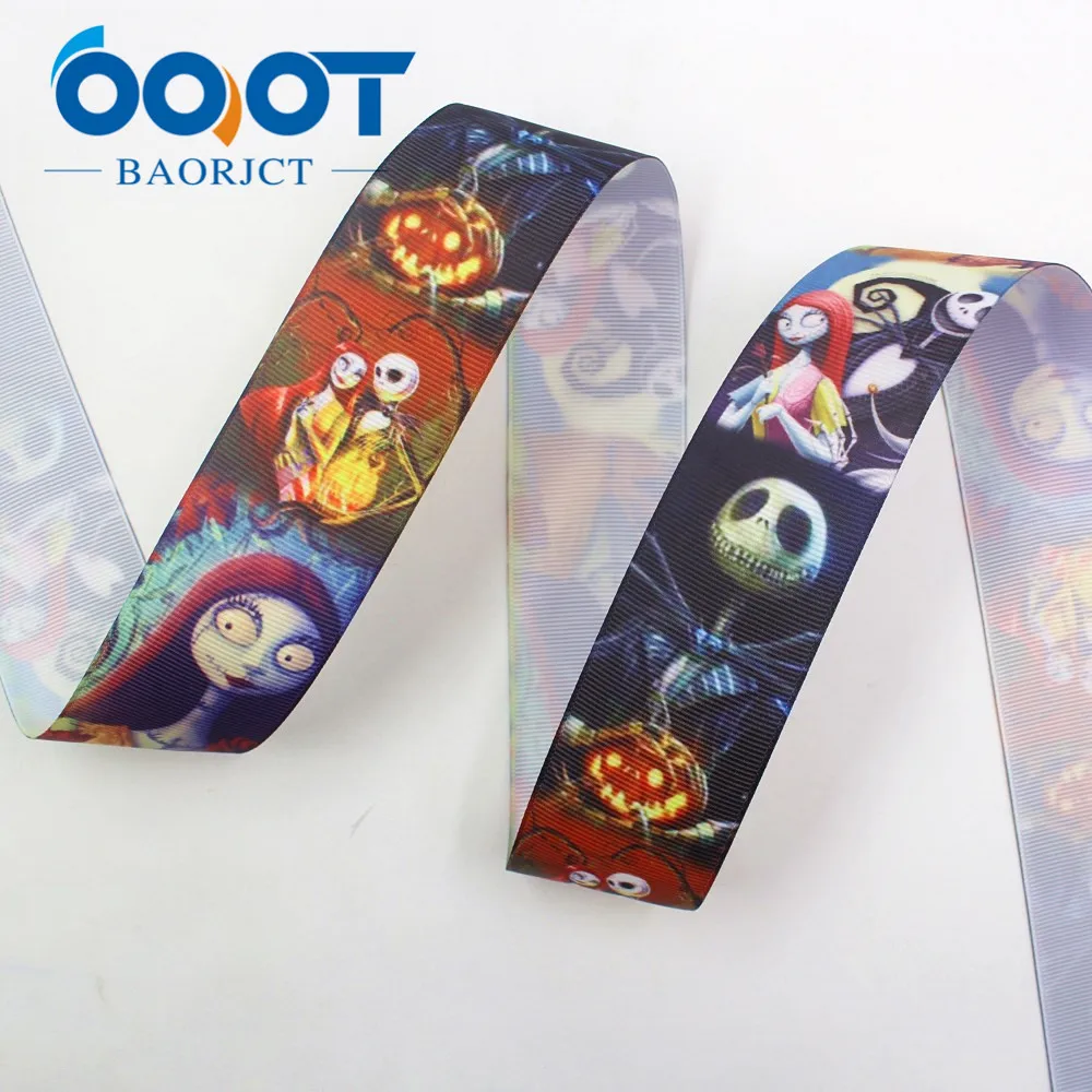 OOOT BAORJCT I-19726-1692, 38 мм, 10 ярдов Хэллоуин тепловой передачи печатных корсажные ленты, лук крышка DIY аксессуары украшения