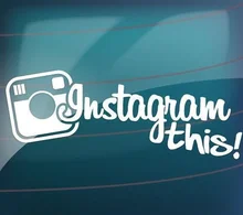 

For x1 Instagram this car sticker decal white 152.4MM Car Styling