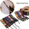 Nylon Guitar Strap for Acoustic Electric Guitar and Bass Multi-Color Guitar Belt Adjustable Colorful Printing Nylon Straps ► Photo 2/6