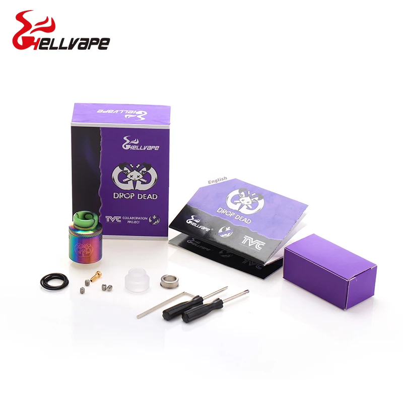 Электронные сигареты Hellvape Drop Dead 24 мм RDA со смолой Driptip Одиночная/двойная катушка