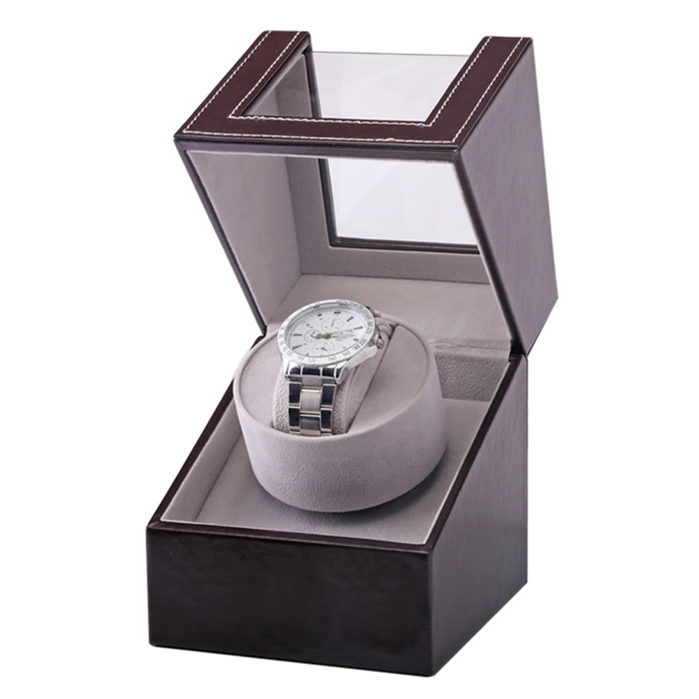 

Luxury Automatic Mechanical Case Wristwatch Motor Shaker Jewelry Display Box US Plug Shopping Mall Holder Watch Winder Organizer