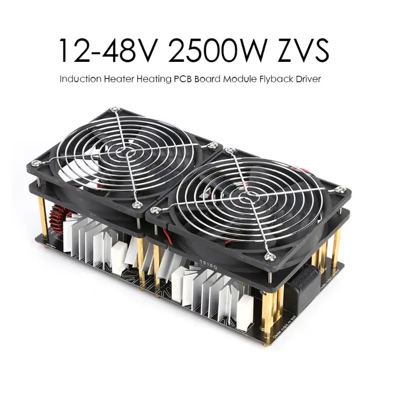 

12-48V 2500W ZVS Induction Heater Heating PCB Board Module Flyback Driver with Pump for Car Industry