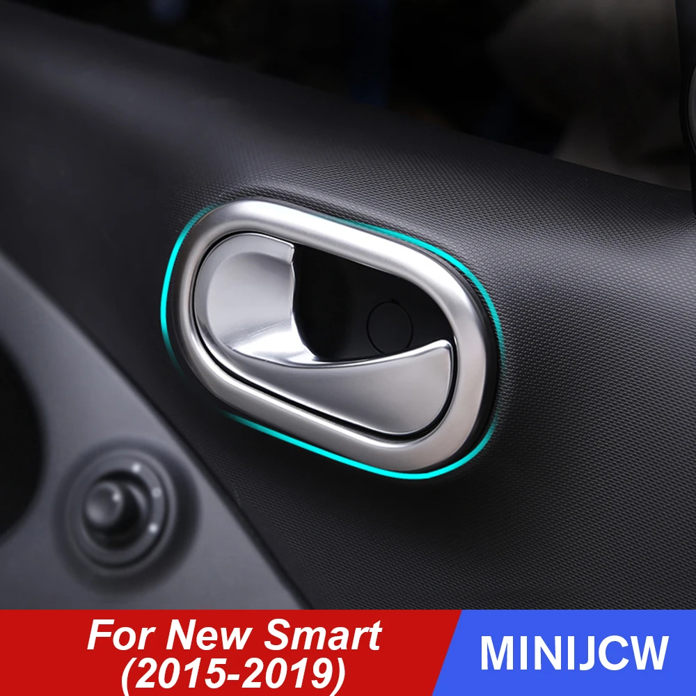 

Car Door Handle Knob Bowl Cover Shell Sticker Interior Modification Decor For New Smart 453 fortwo forfour Accessories
