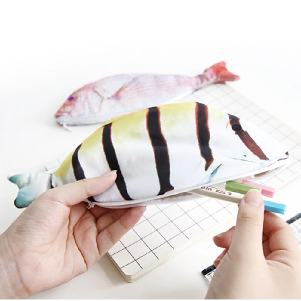 AU ловля рыбы форма пенал для карандашей ручек мешочек коробка сумка Чехлы школьные офисные принадлежности домашний офис FancyStorage