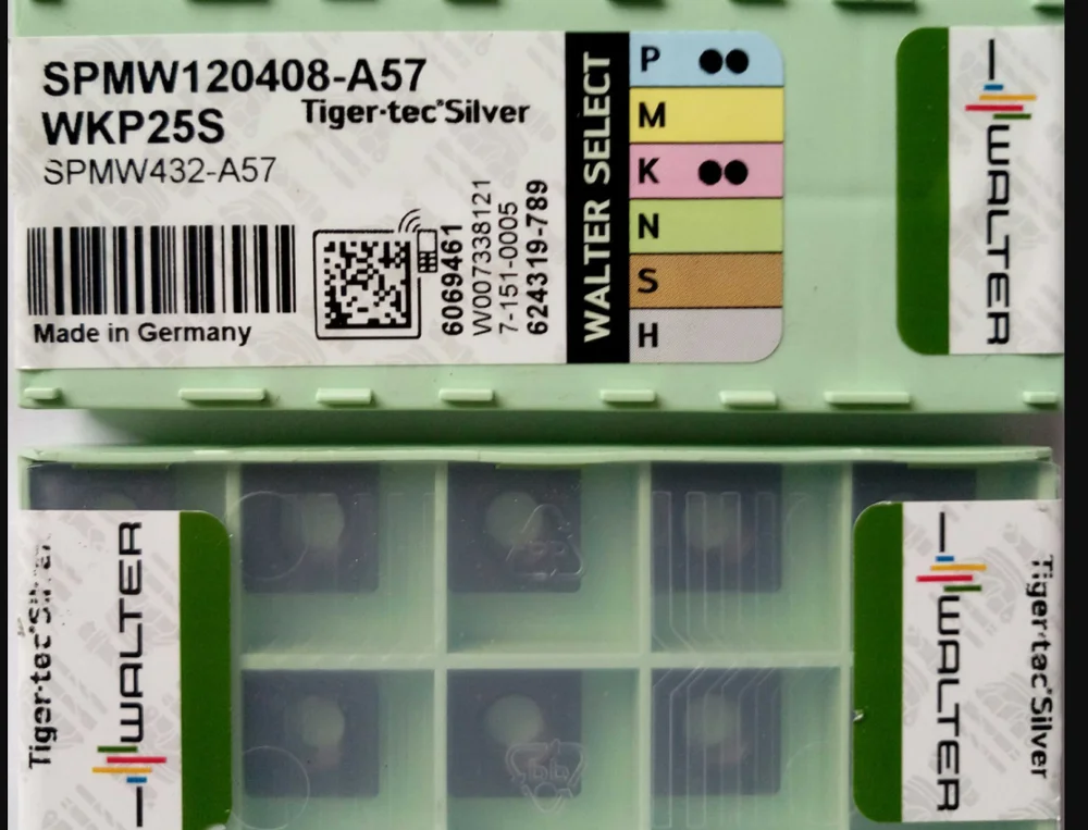 WALTER 10 шт карбидные вставки SPMW120408-A57 WKP25S