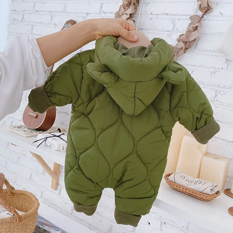 coloured baby bodysuits MILANCEL 2022 Baby Rompers Toddler Jumpsuits Thicken Lining Boys Outerwear Infant Girls Clothing coloured baby bodysuits