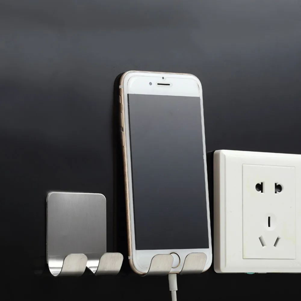 Mobile Phone Holder Charging Stand Hangs Wall Mount Bracket Hook Storage Rack Charger Key Grocery Kitchen Home | Мобильные телефоны