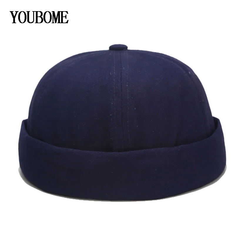 

Solid Cotton Short Street Docker Skullies Beanies Miki Men Winter Hats For Women Caps Men Brimless Sailor Biker Bonnet Hat Cap