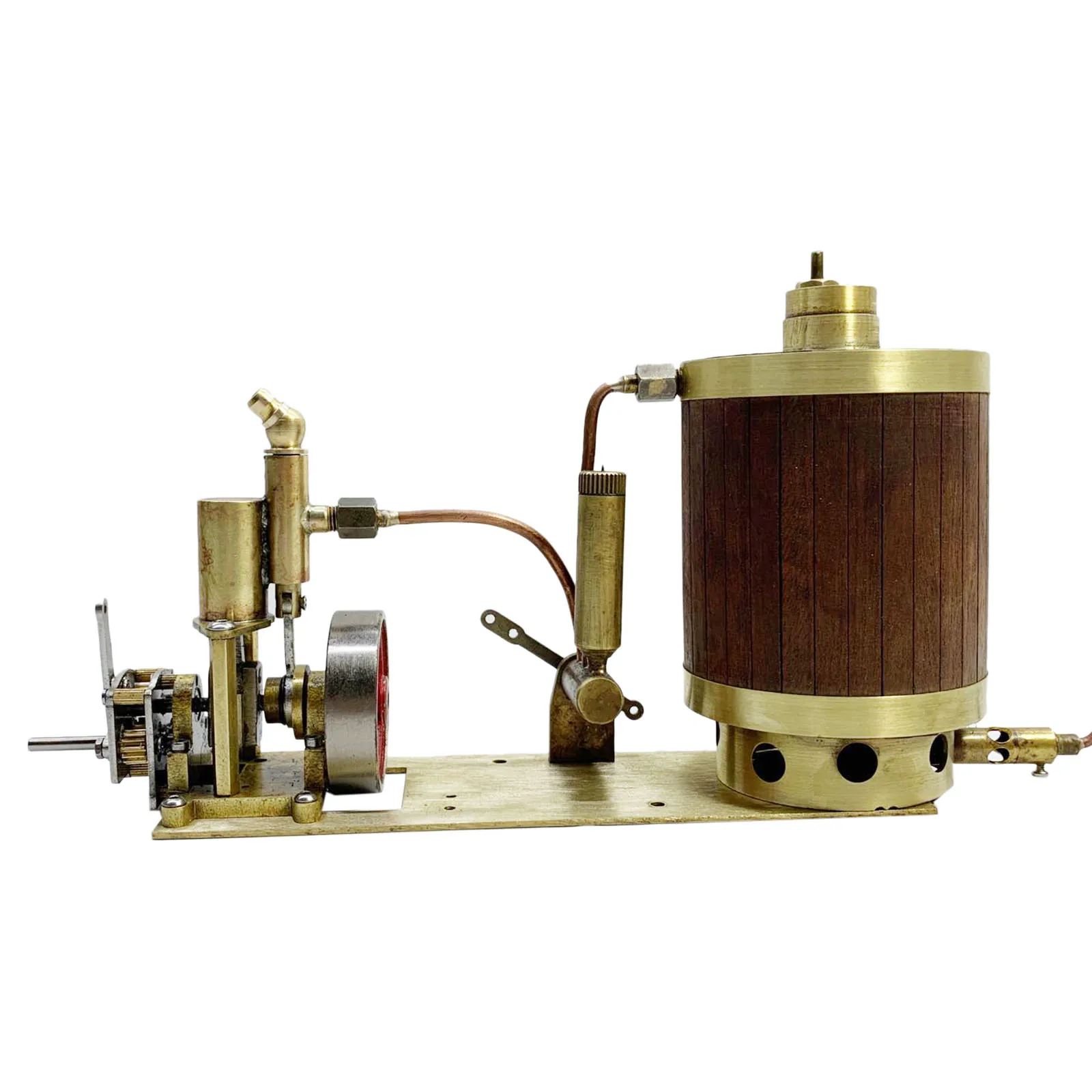 

Mini Single-cylinder Steam Engine Set with Gearbox Boiler for DIY Modified Model Ship within 50cm