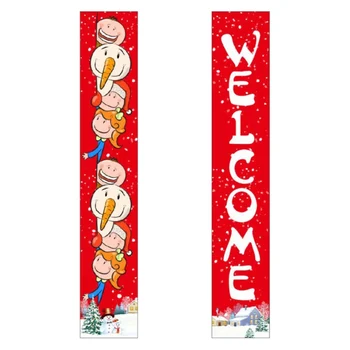 

New Christmas Porch Sign Merry Christmas Hanging Banners For Holiday Home Indoor Outdoor Porch Wall Christmas Decoration