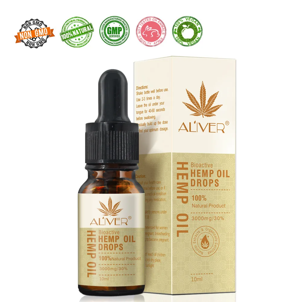 Aliver Herbel Органическое Масло из семян конопли массажное эфирное масло CBD для мытья