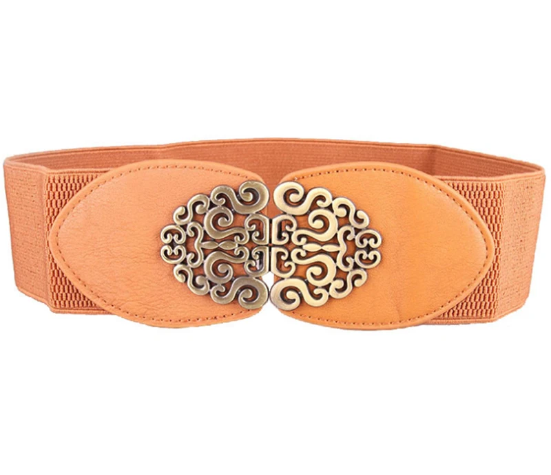 

Hot Sales Retro Luxury Waist Wide All-match Decorative Sweet Lady Dress Width Elastic Retro Skirt Crony Women Belt