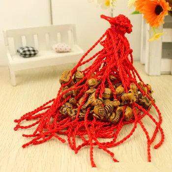 

1000 Pcs Imitation wood woven red rope best friend bracelet wholesale gifts Good luck with hand-made red rope bracelets