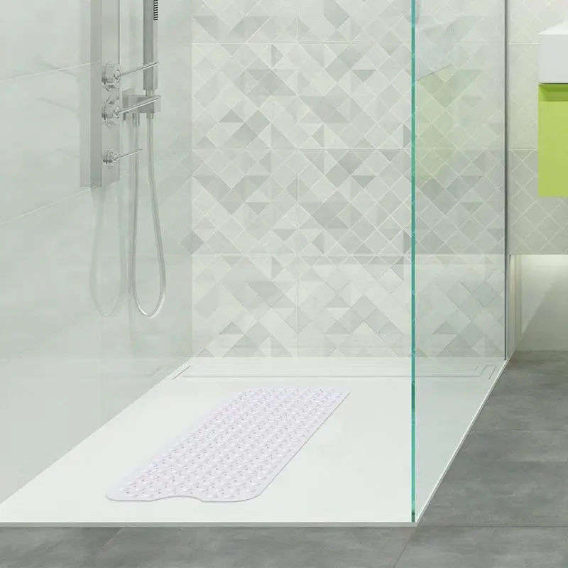 Коврик для ванной 100x40 см с баночкой Массажный Коврик для ванны белый Противоскользящий материал Удлиненный коврик для душа моющийся коврик для ванной комнаты