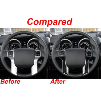 

Steering Wheel Sticker Black For Toyota Land Cruiser 150 Prado LC150 FJ15 2 Pcs