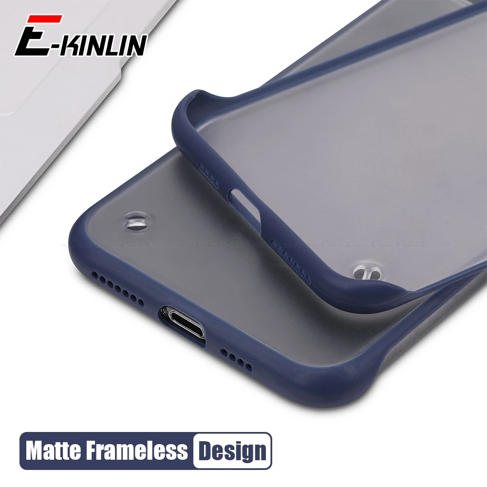 Матовый Жесткий чехол бампер без рамки для телефона Redmi Note 9S 9 Pro Max 8 8T 7