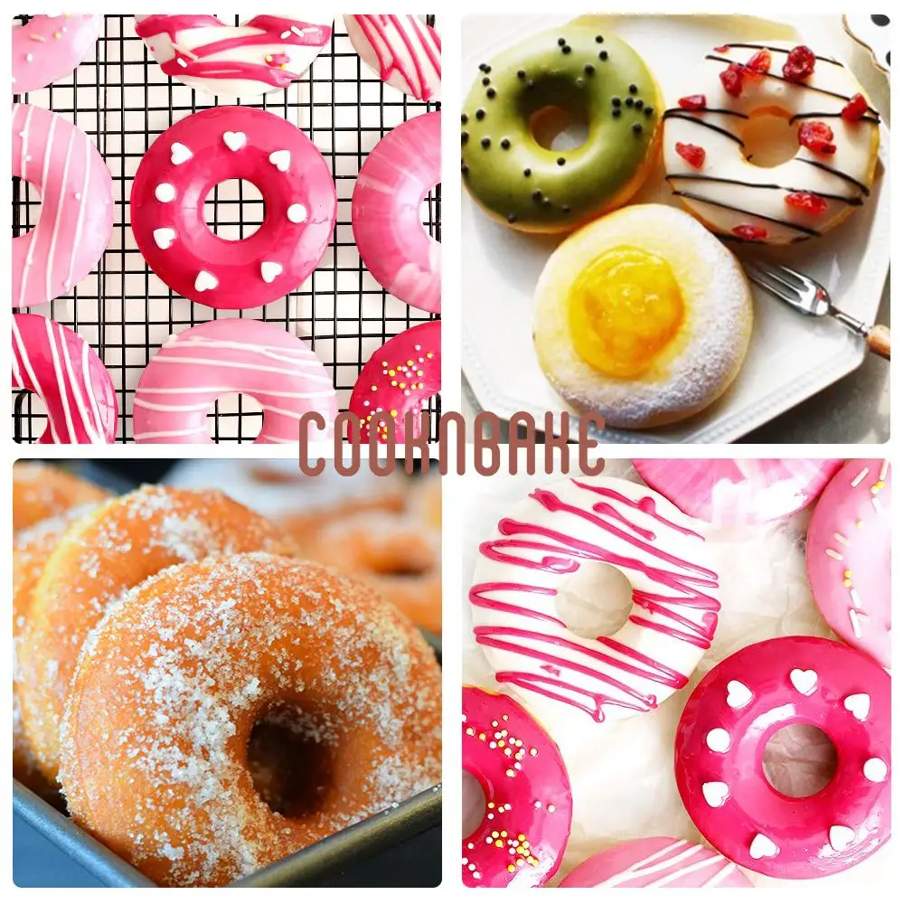 COOKNBAKE, большая форма для пончиков, силиконовая форма для мусса, торта, 4 отверстия, пончики, кондитерское кольцо, формы для печенья, мыло, инструмент для украшения торта