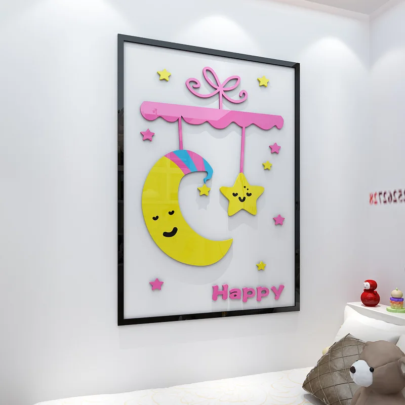 3D акриловые настенные постеры WS49 стены детской комнаты спальни креативные
